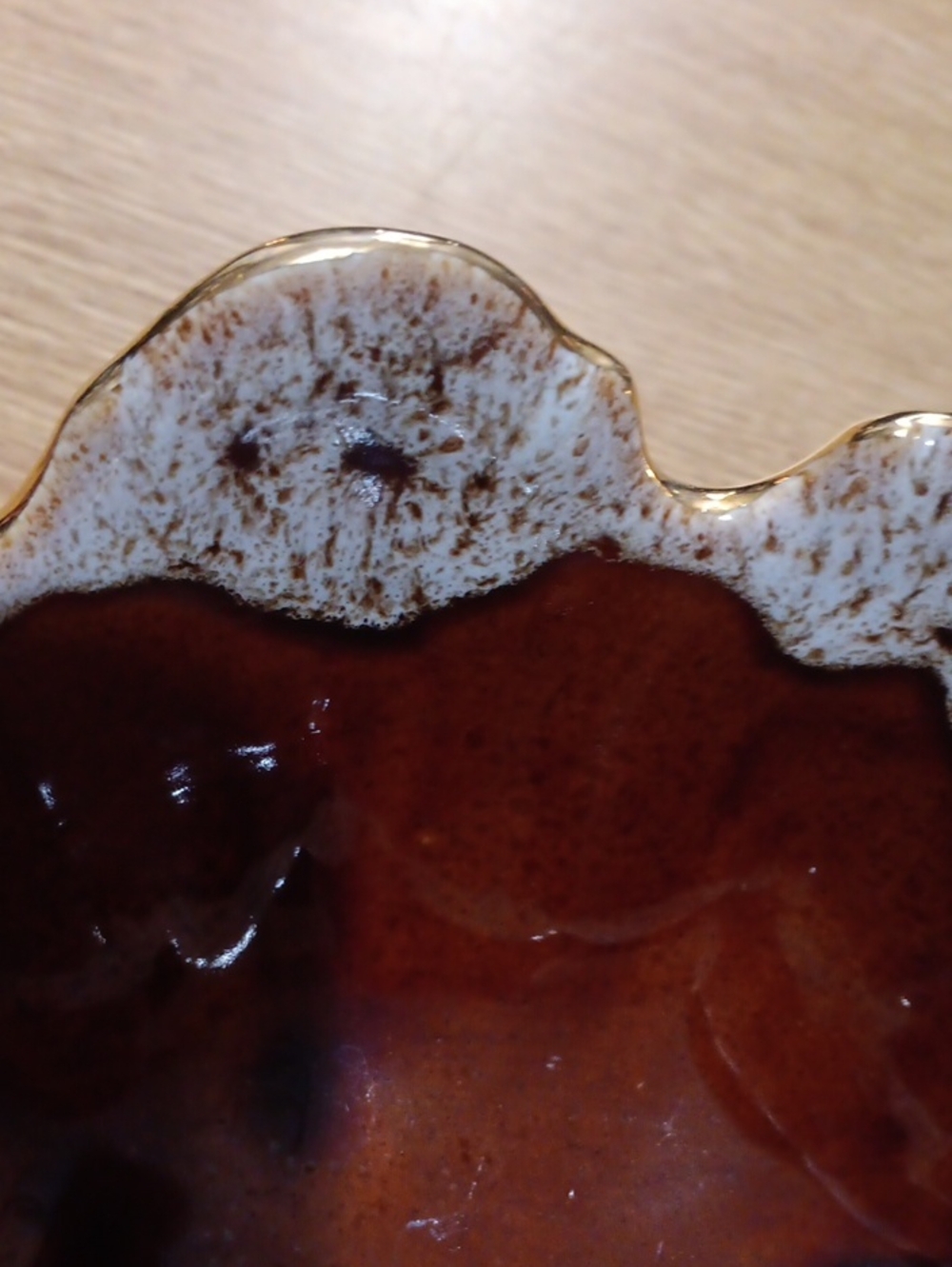 Vintage Gold And Brown Ceramic Bowl - Picture 7 of 10
